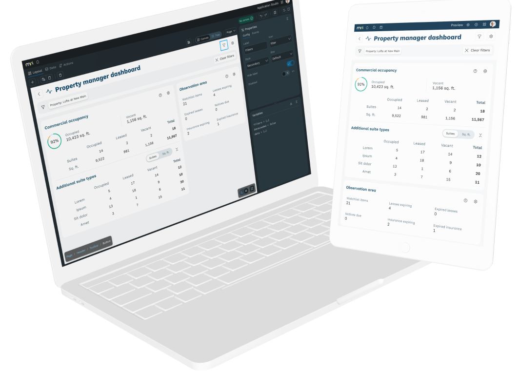 Mockup of reporting tool